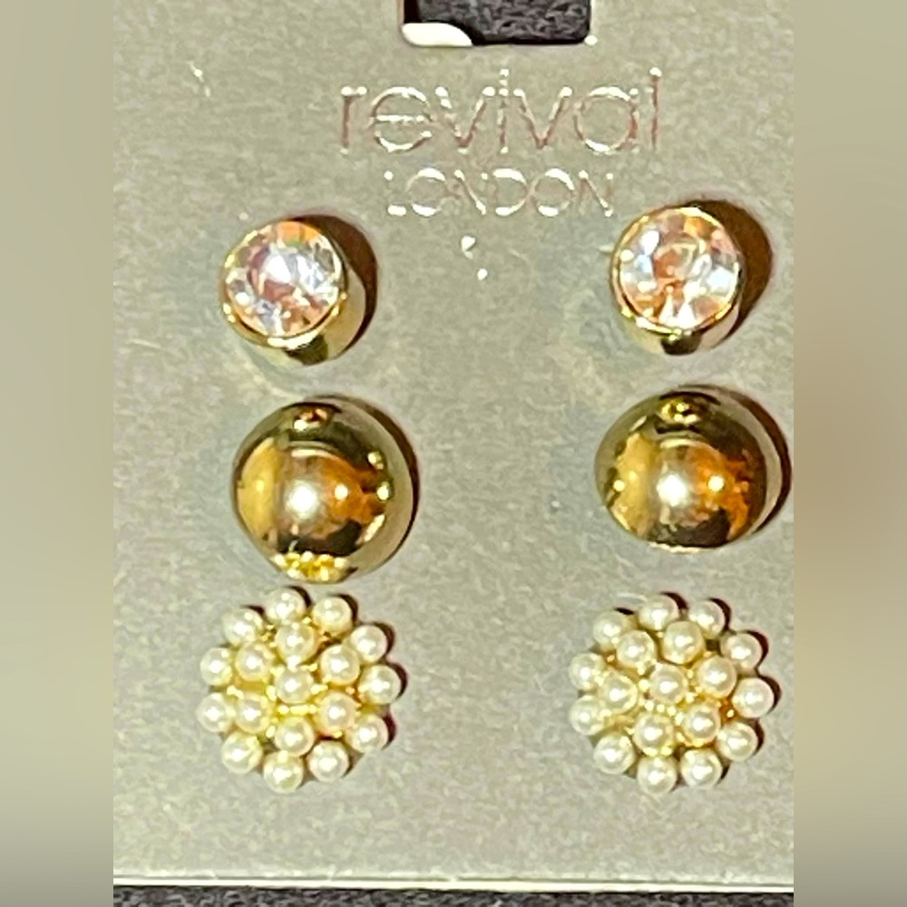 153 - revival London, three sets of earrings